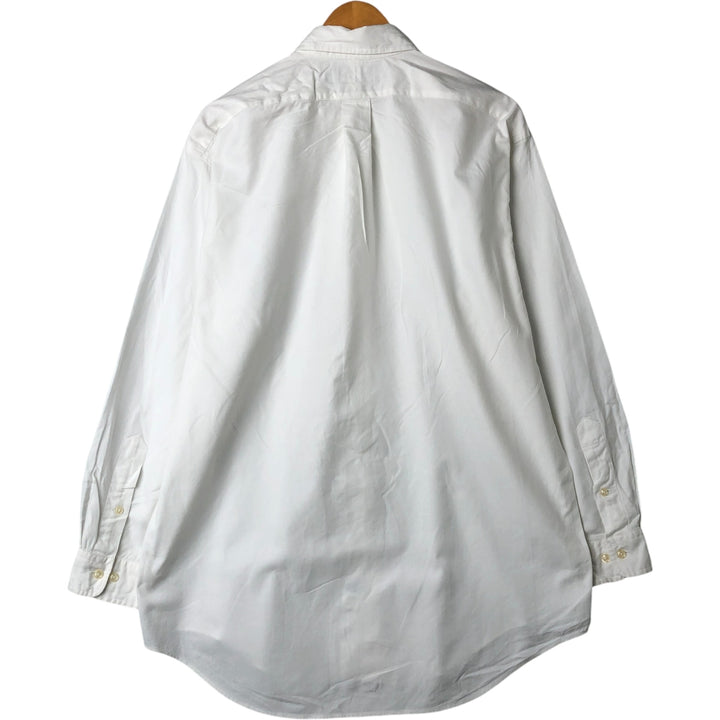 Ralph Lauren YARMOUTH long sleeve button down shirt, men's size L cotton white type Vintage Second Hand
