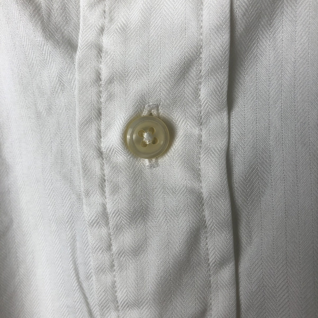 Ralph Lauren YARMOUTH long sleeve button down shirt, men's size L cotton white type Vintage Second Hand