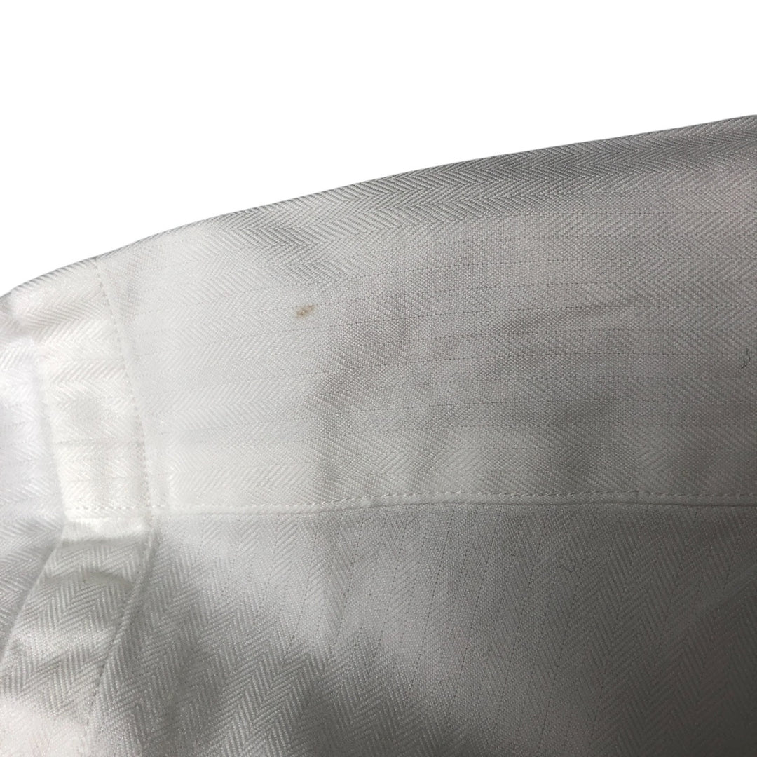 Ralph Lauren YARMOUTH long sleeve button down shirt, men's size L cotton white type Vintage Second Hand