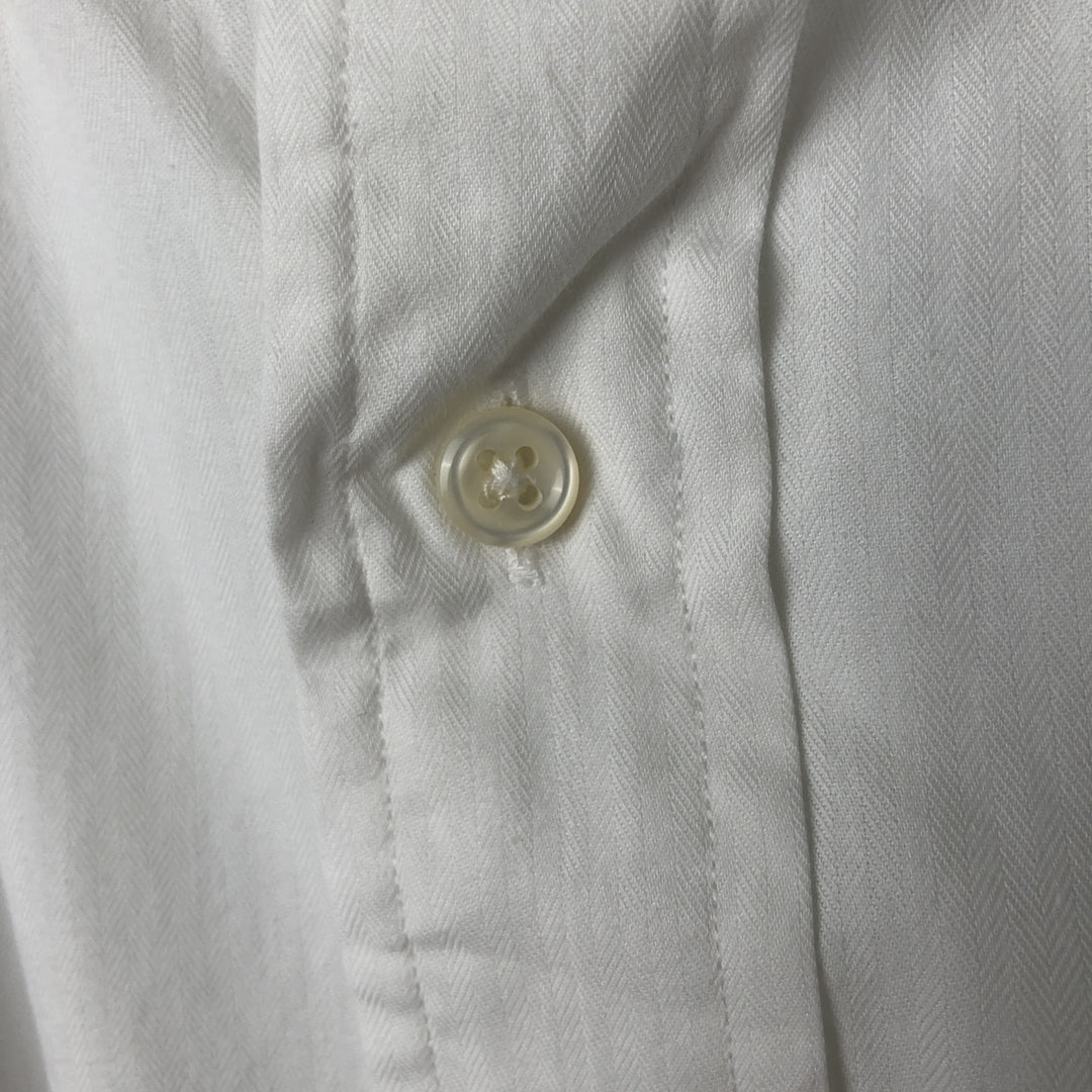 Ralph Lauren YARMOUTH long sleeve button down shirt, men's size L cotton white type Vintage Second Hand