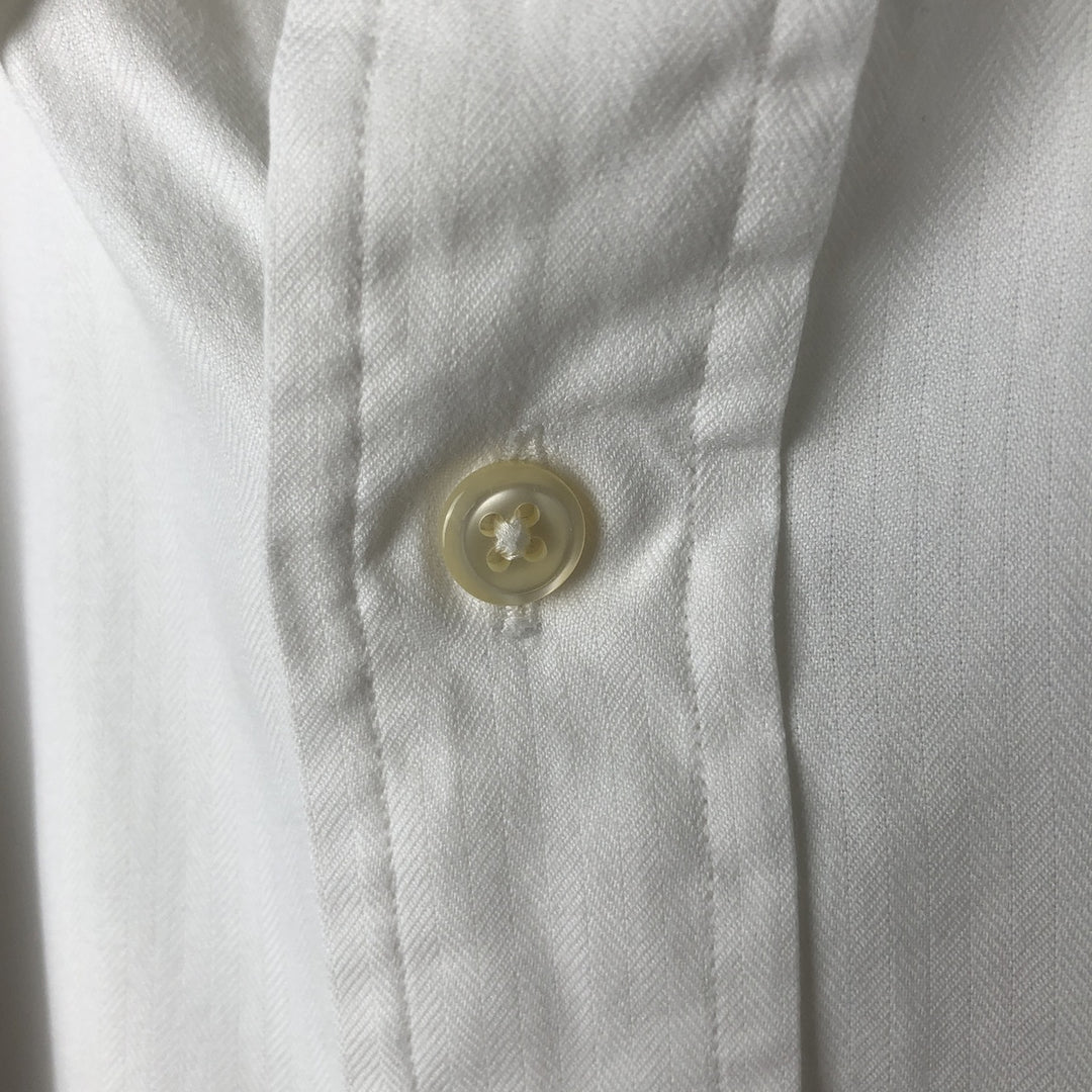Ralph Lauren YARMOUTH long sleeve button down shirt, men's size L cotton white type Vintage Second Hand