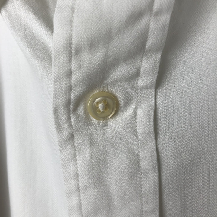 Ralph Lauren YARMOUTH long sleeve button down shirt, men's size L cotton white type Vintage Second Hand