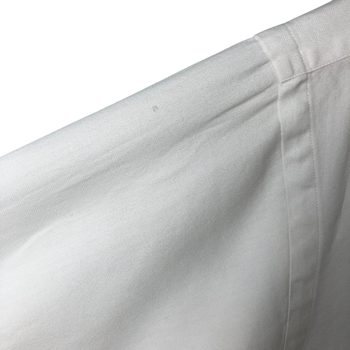 Ralph Lauren YARMOUTH long sleeve button down shirt, men's size L cotton white type Vintage Second Hand