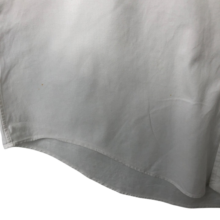 Ralph Lauren YARMOUTH long sleeve button down shirt, men's size L cotton white type Vintage Second Hand