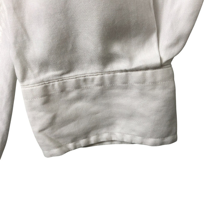 Ralph Lauren YARMOUTH long sleeve button down shirt, men's size L cotton white type Vintage Second Hand