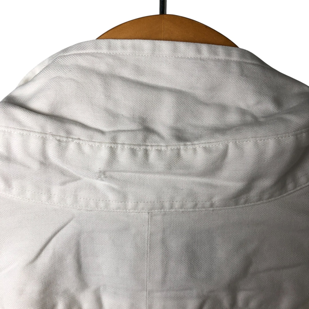 Ralph Lauren YARMOUTH long sleeve button down shirt, men's size L cotton white type Vintage Second Hand