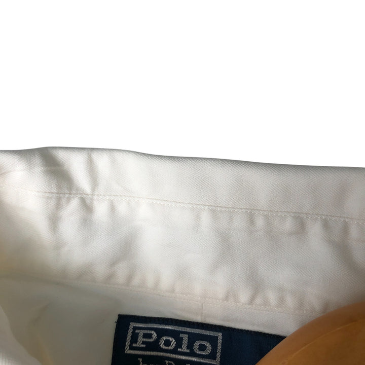Ralph Lauren POLO by Ralph Lauren ANDREW long sleeve cotton shirt, men's XL size cotton white type Vintage Second Hand