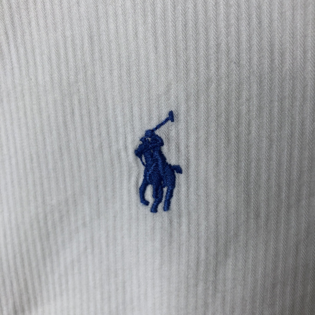 Ralph Lauren CUSTOM FIT long sleeve button down shirt, men's size L cotton white type Vintage Second Hand