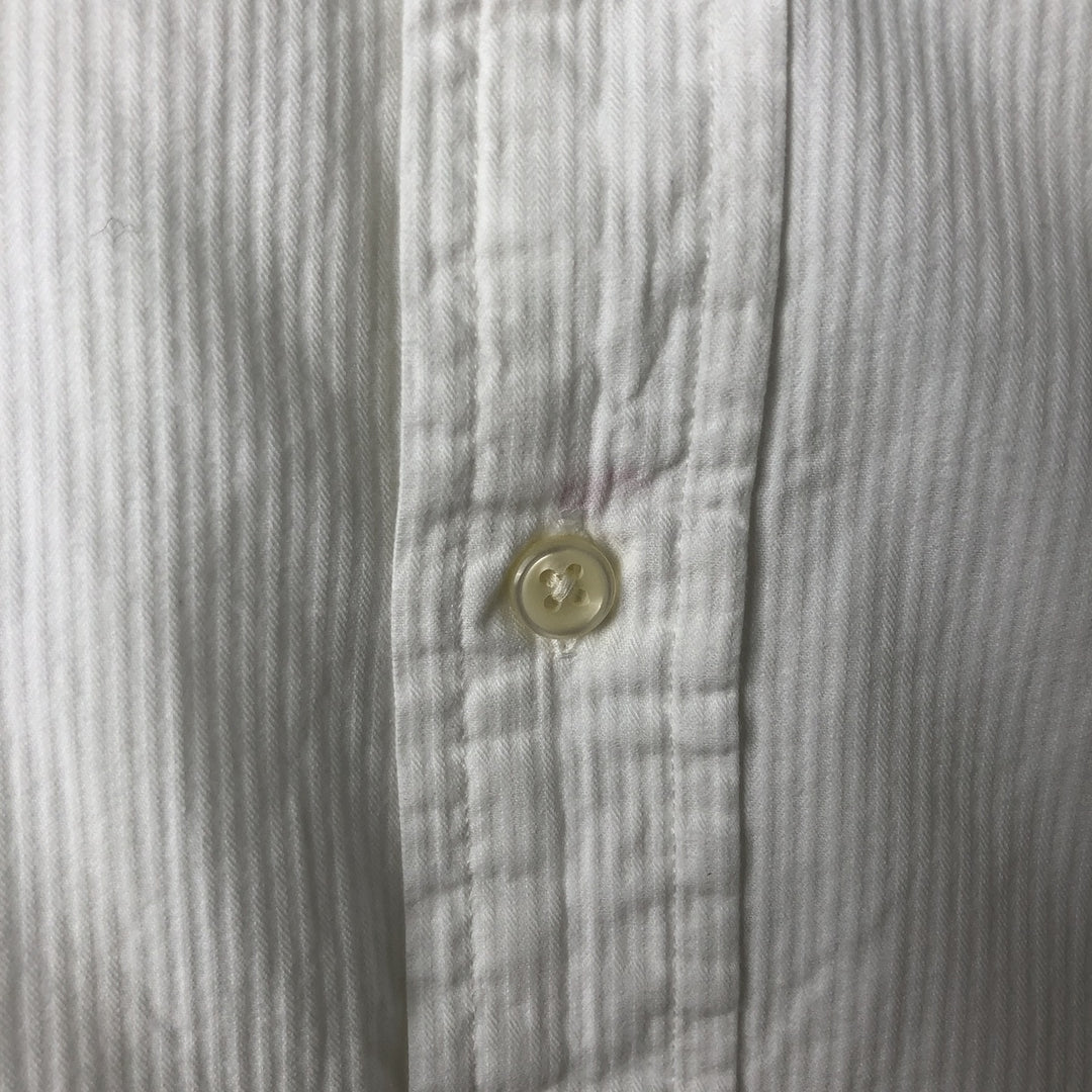 Ralph Lauren CUSTOM FIT long sleeve button down shirt, men's size L cotton white type Vintage Second Hand