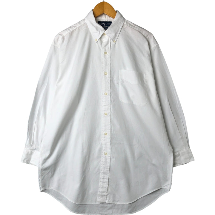 Ralph Lauren BLAKE long sleeve button down shirt, men's size M cotton white type Vintage Second Hand