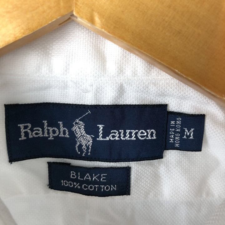 Ralph Lauren BLAKE long sleeve button down shirt, men's size M cotton white type Vintage Second Hand