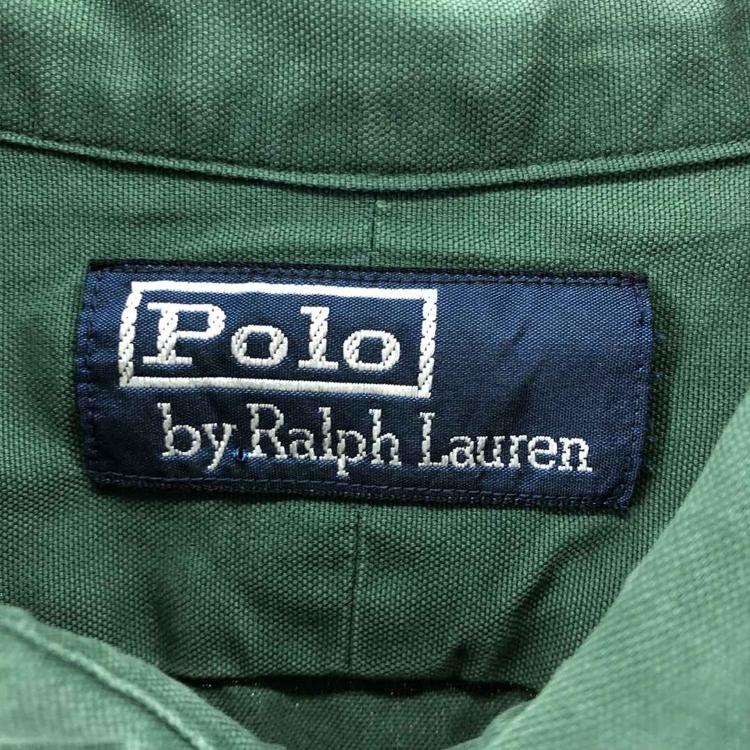 Ralph Lauren POLO by Ralph Lauren long sleeve shirt, men's XL size unclear green type Vintage Second Hand