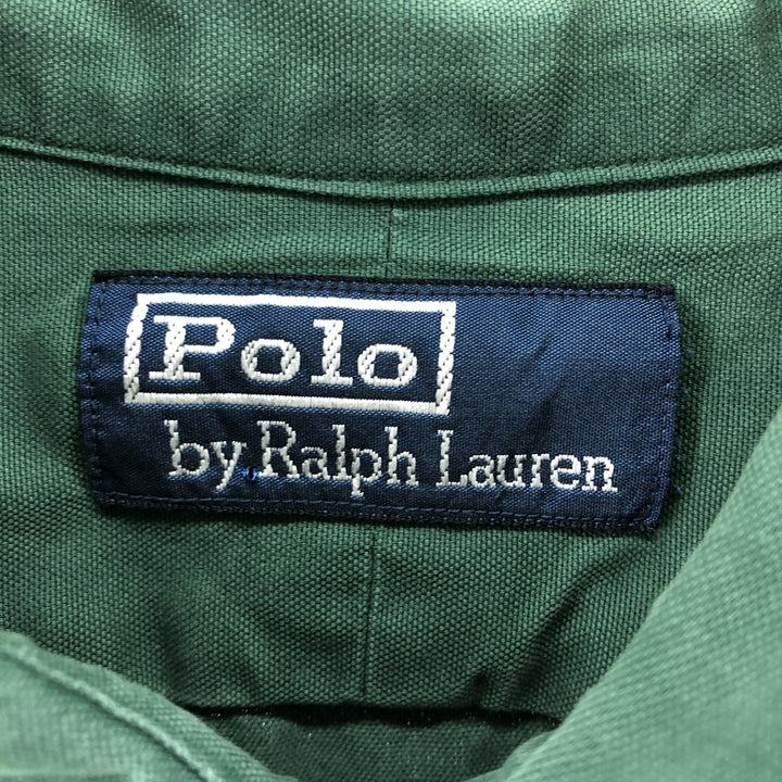 Ralph Lauren POLO by Ralph Lauren long sleeve shirt, men's XL size unclear green type Vintage Second Hand