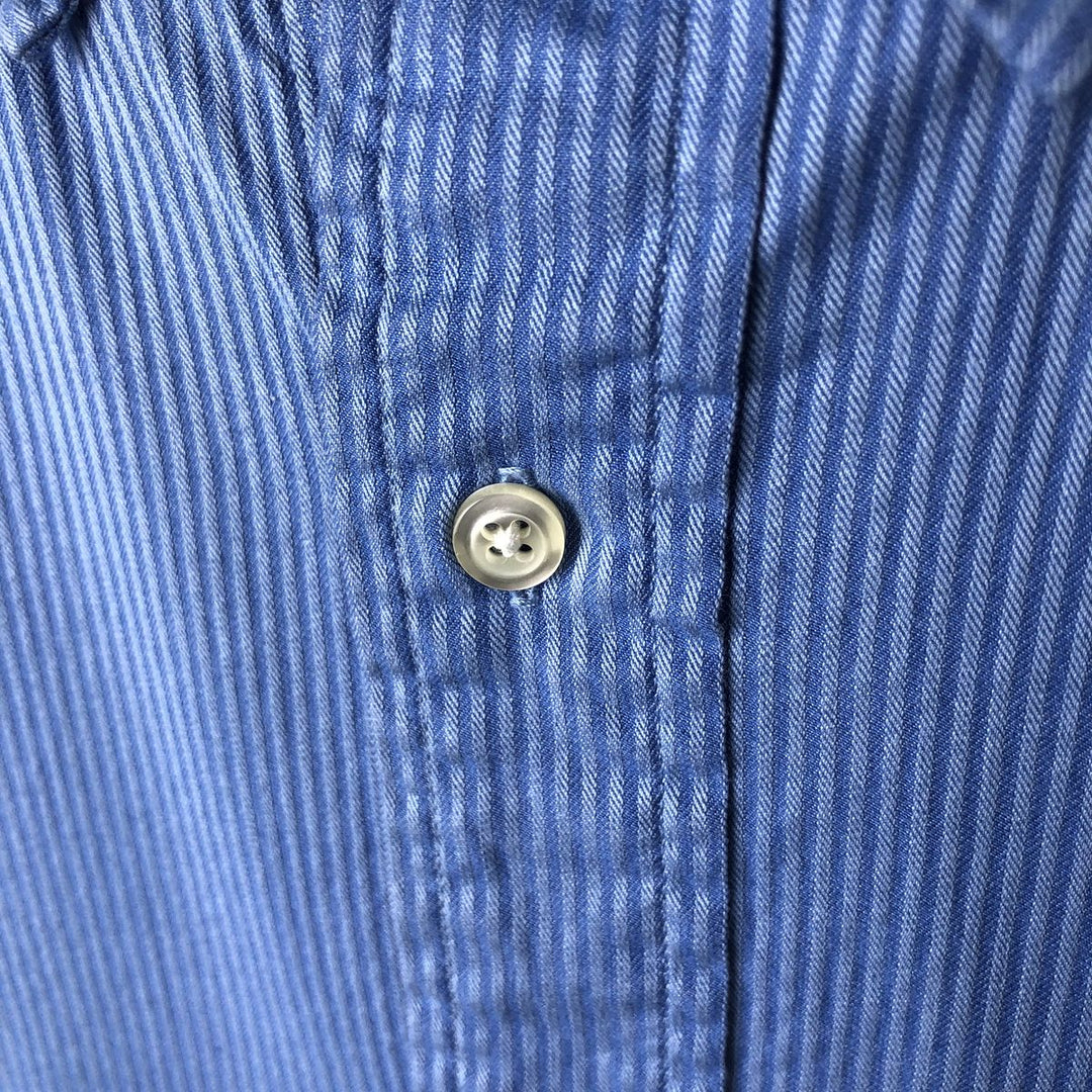 Brooks Brothers Est.1818 Long Sleeve Button-Down Striped Shirt, Men's Size L cotton blue type Vintage Second Hand