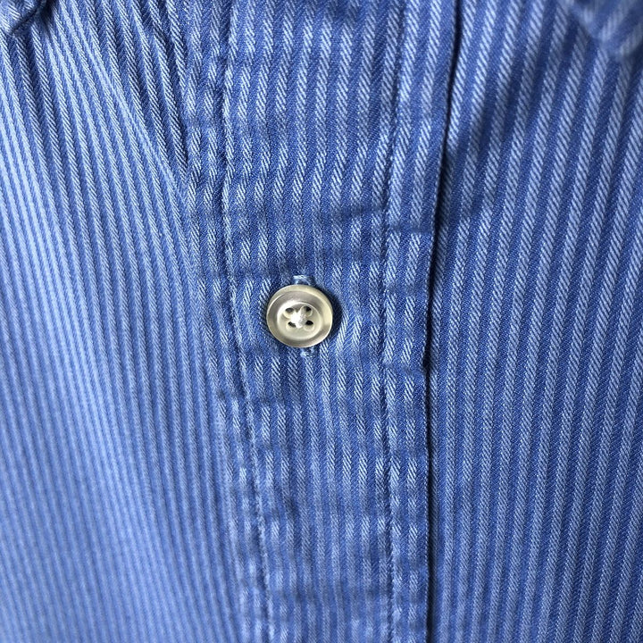 Brooks Brothers Est.1818 Long Sleeve Button-Down Striped Shirt, Men's Size L cotton blue type Vintage Second Hand