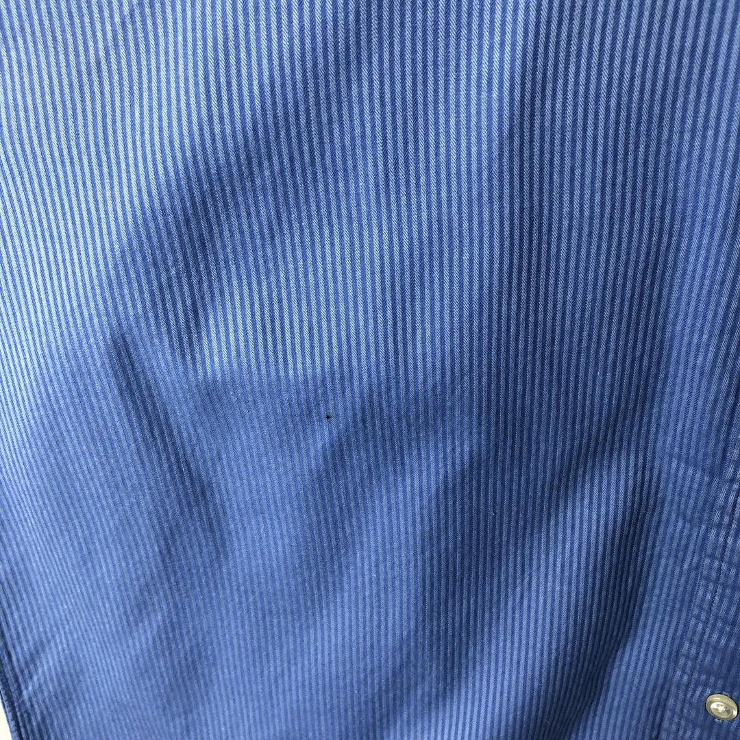 Brooks Brothers Est.1818 Long Sleeve Button-Down Striped Shirt, Men's Size L cotton blue type Vintage Second Hand