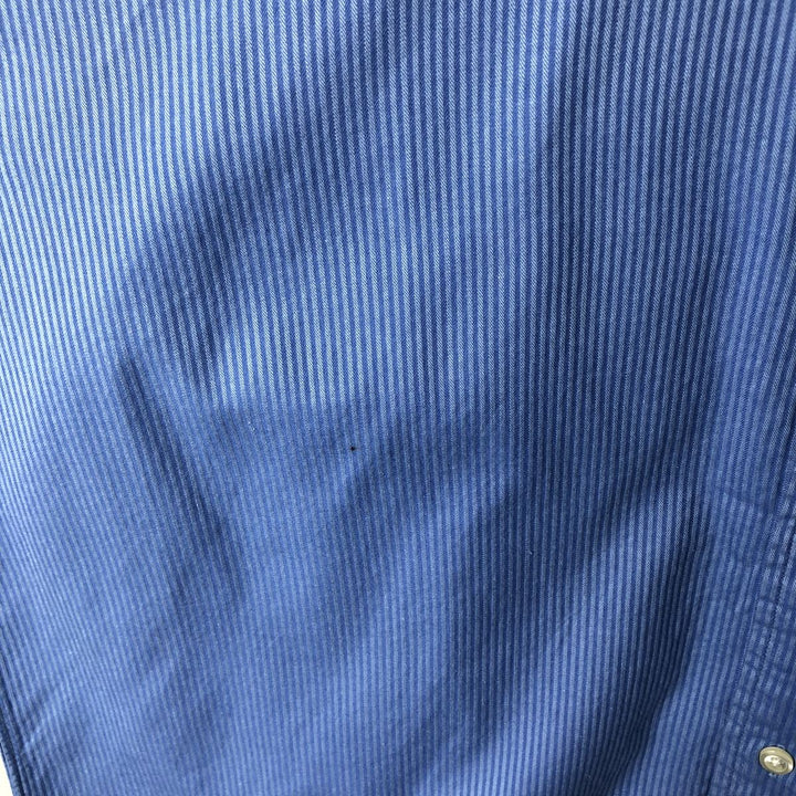 Brooks Brothers Est.1818 Long Sleeve Button-Down Striped Shirt, Men's Size L cotton blue type Vintage Second Hand