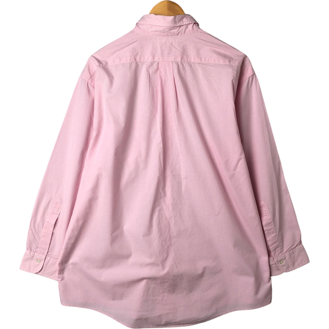 Brooks Brothers MAKERS Gingham Check Long Sleeve Button-Down Check Shirt Made in USA Men's XL cotton pink type Vintage Second Hand