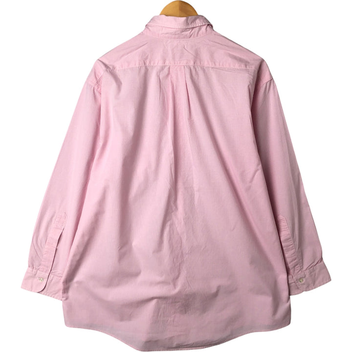 Brooks Brothers MAKERS Gingham Check Long Sleeve Button-Down Check Shirt Made in USA Men's XL cotton pink type Vintage Second Hand