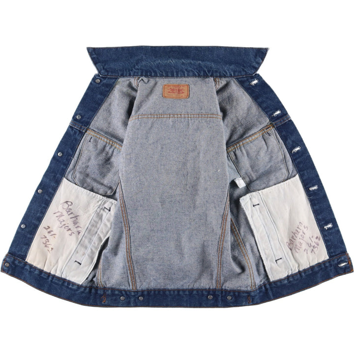 90'S Levi's 70506-0216 denim jacket, denim jacket, made in USA, women's size S, vintage cotton blue type Vintage Second Hand