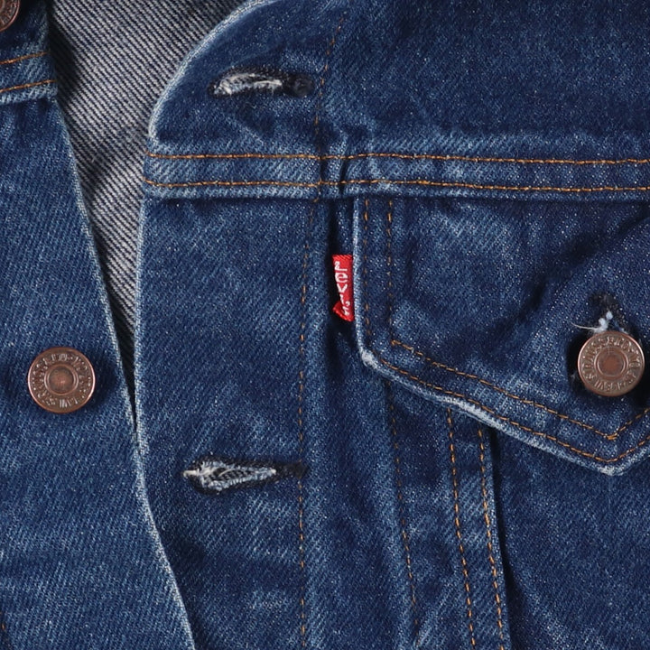 90'S Levi's 70506-0216 denim jacket, denim jacket, made in USA, women's size S, vintage cotton blue type Vintage Second Hand