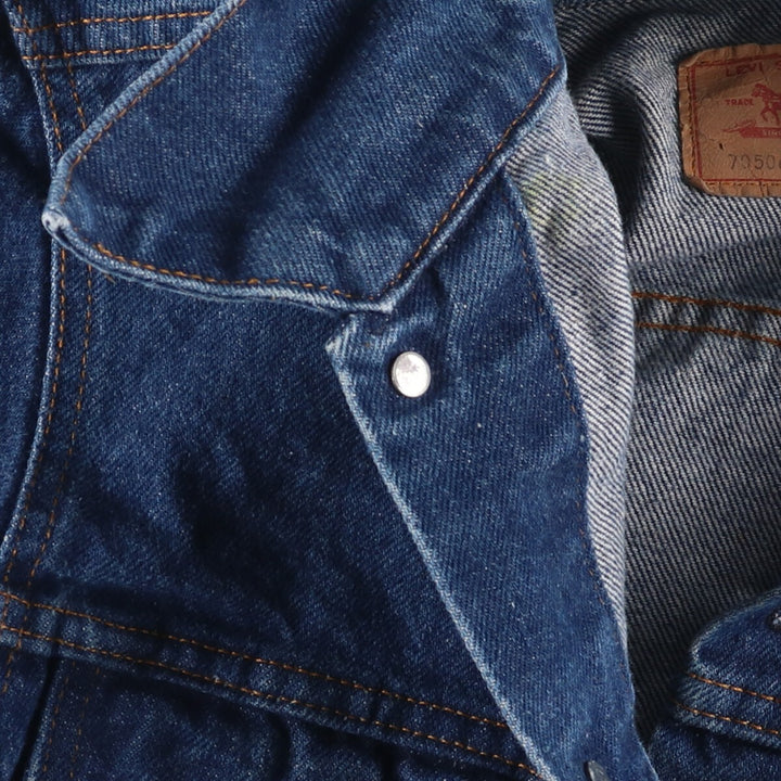 90'S Levi's 70506-0216 denim jacket, denim jacket, made in USA, women's size S, vintage cotton blue type Vintage Second Hand