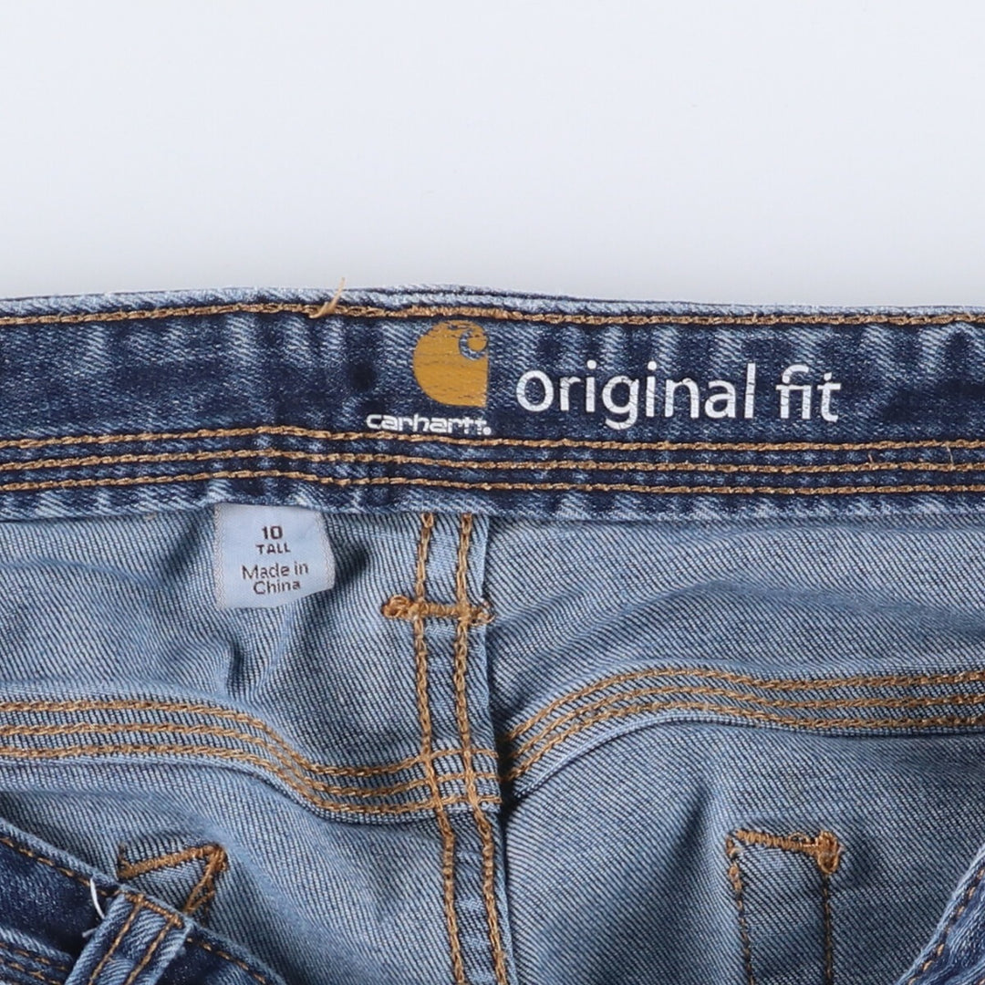 Carhartt ORIGINAL FIT Flare Cut Denim Pants Women's XL (w32) cotton blue type Vintage Second Hand