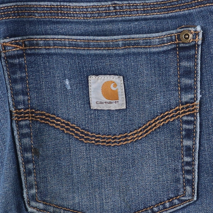 Carhartt ORIGINAL FIT Flare Cut Denim Pants Women's XL (w32) cotton blue type Vintage Second Hand