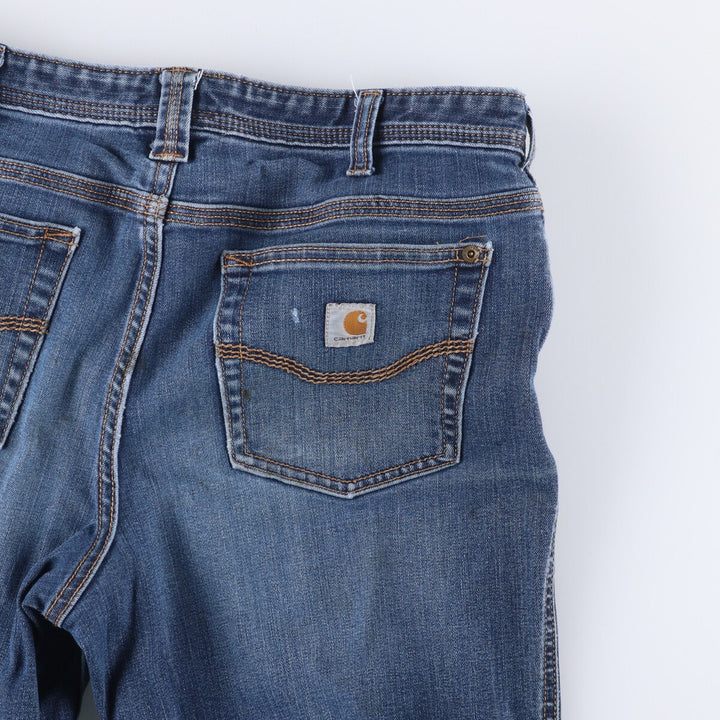 Carhartt ORIGINAL FIT Flare Cut Denim Pants Women's XL (w32) cotton blue type Vintage Second Hand