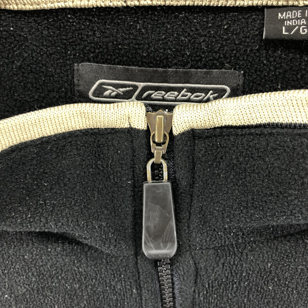 Reebok Golf Half-Zip Fleece Pullover, Men's Size L polyester black type Vintage Second Hand