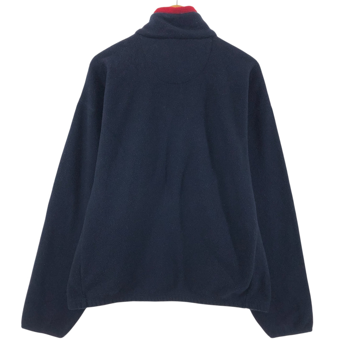 Ralph Lauren Chaps Half-Zip Fleece Pullover, Men's XL polyester navy blue type Vintage Second Hand
