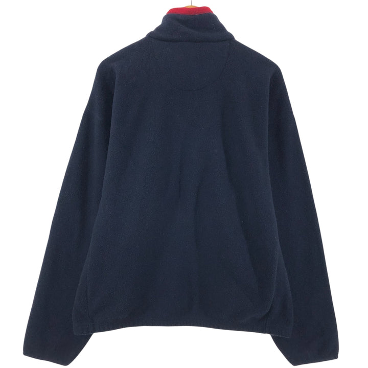 Ralph Lauren Chaps Half-Zip Fleece Pullover, Men's XL polyester navy blue type Vintage Second Hand