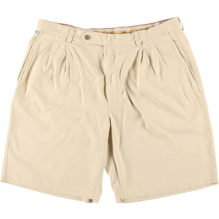 Tommy Bahama Two-pleat shorts, short pants, men's size w36 silk Beige type Vintage Second Hand
