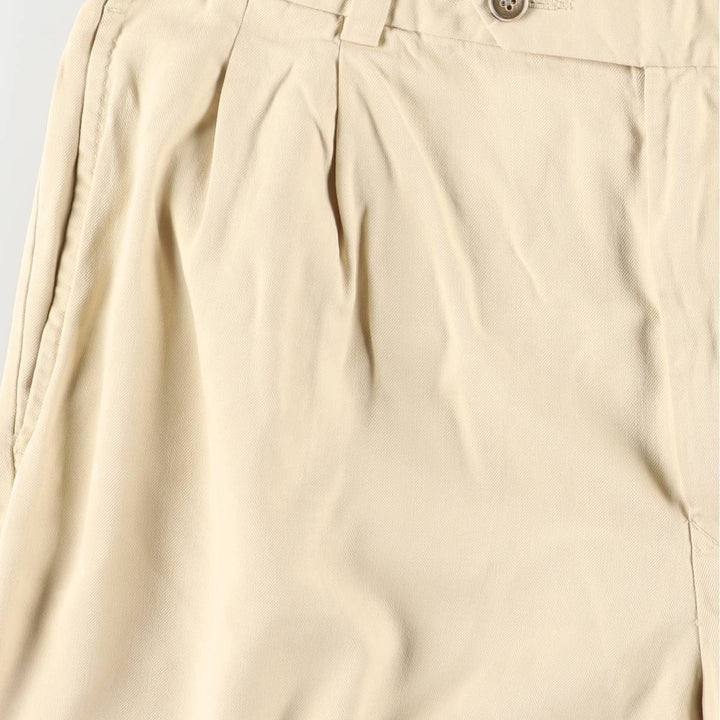 Tommy Bahama Two-pleat shorts, short pants, men's size w36 silk Beige type Vintage Second Hand