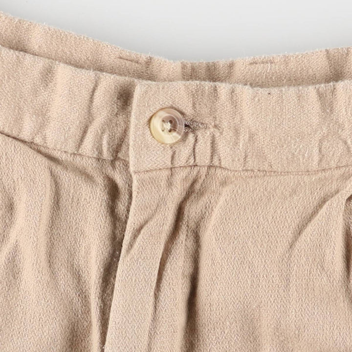 GREG NORMAN Two-pleat linen shorts, short pants, men's size w31 linen Beige type Vintage Second Hand