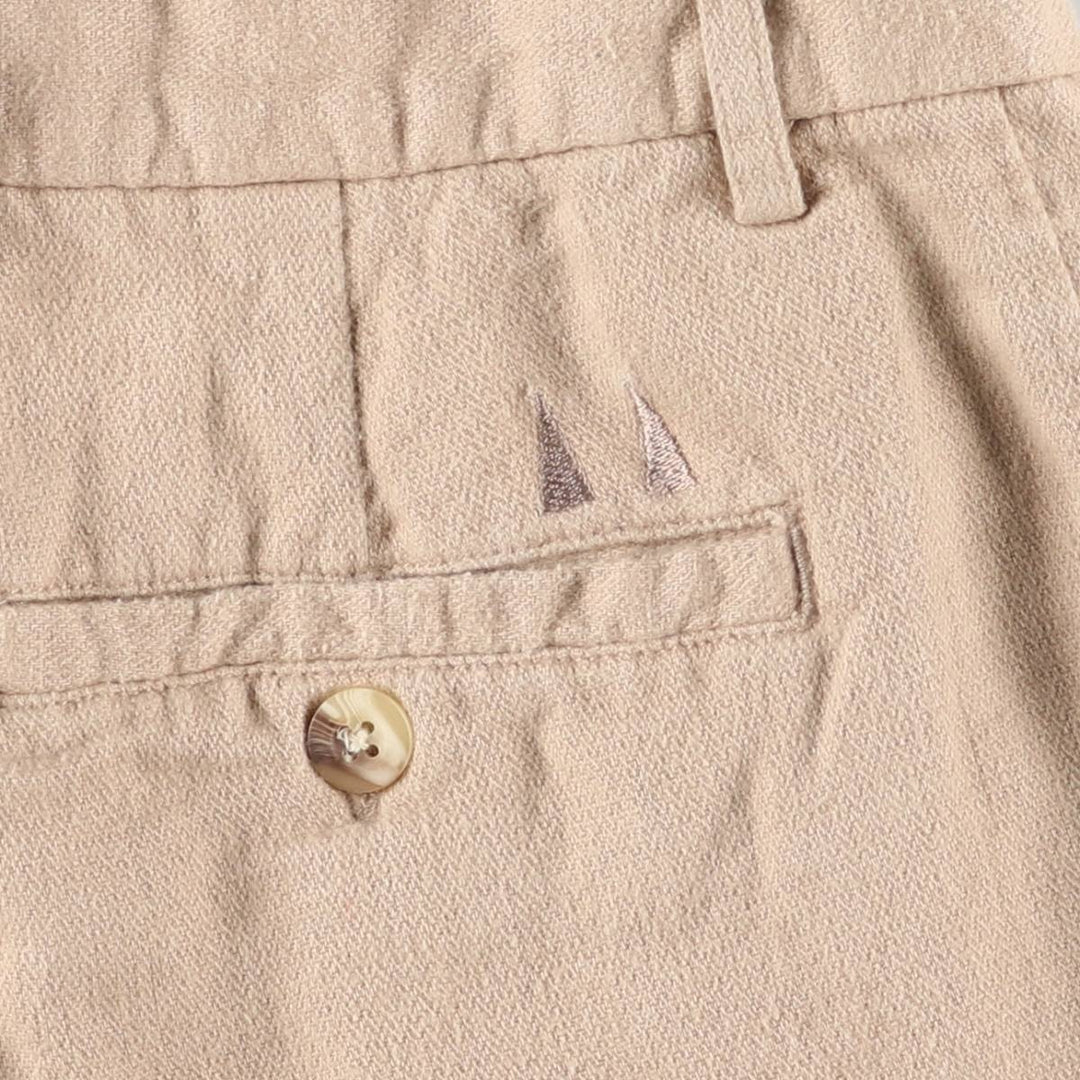 GREG NORMAN Two-pleat linen shorts, short pants, men's size w31 linen Beige type Vintage Second Hand