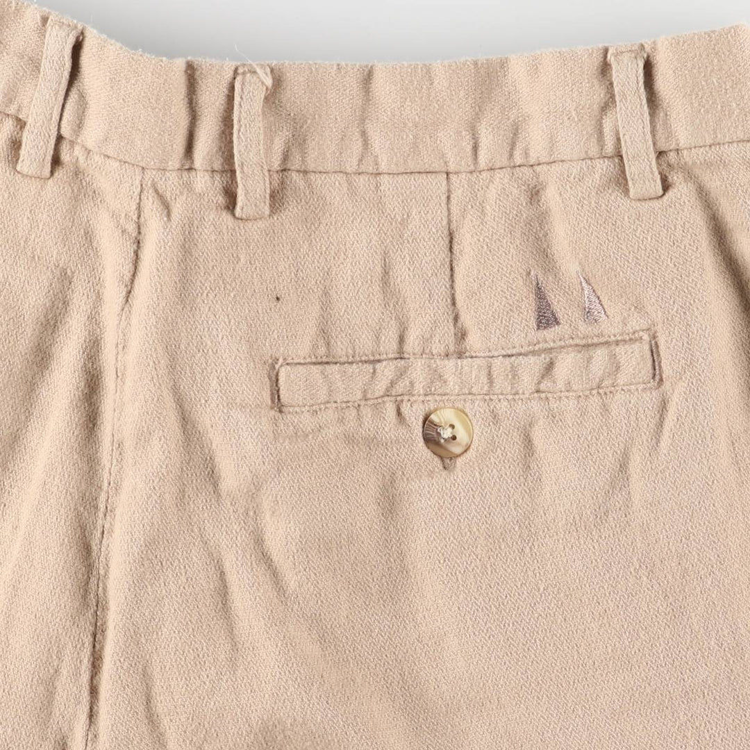 GREG NORMAN Two-pleat linen shorts, short pants, men's size w31 linen Beige type Vintage Second Hand