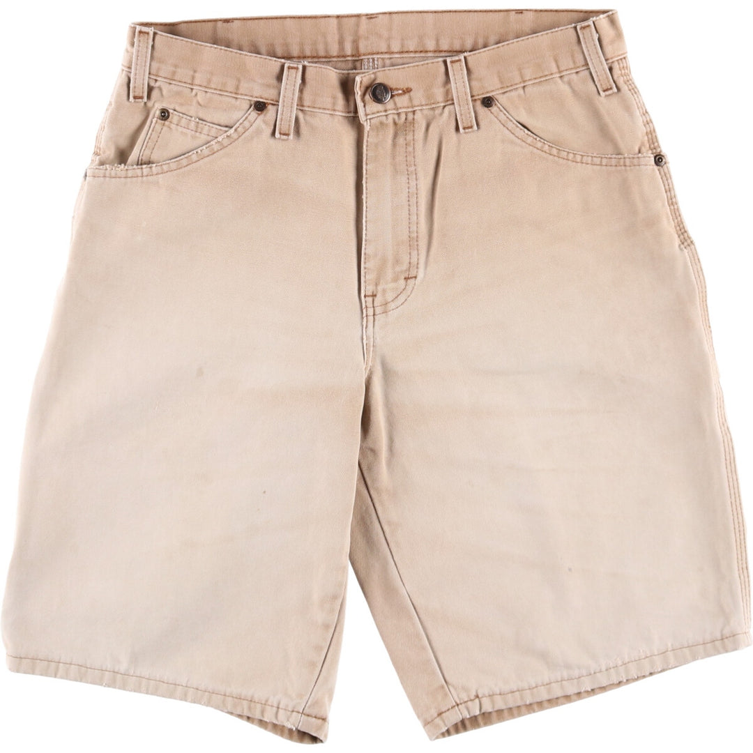 Dickies Relaxed Fit Duck Painter Shorts, Men's, W32 equivalent cotton Beige type Vintage Second Hand