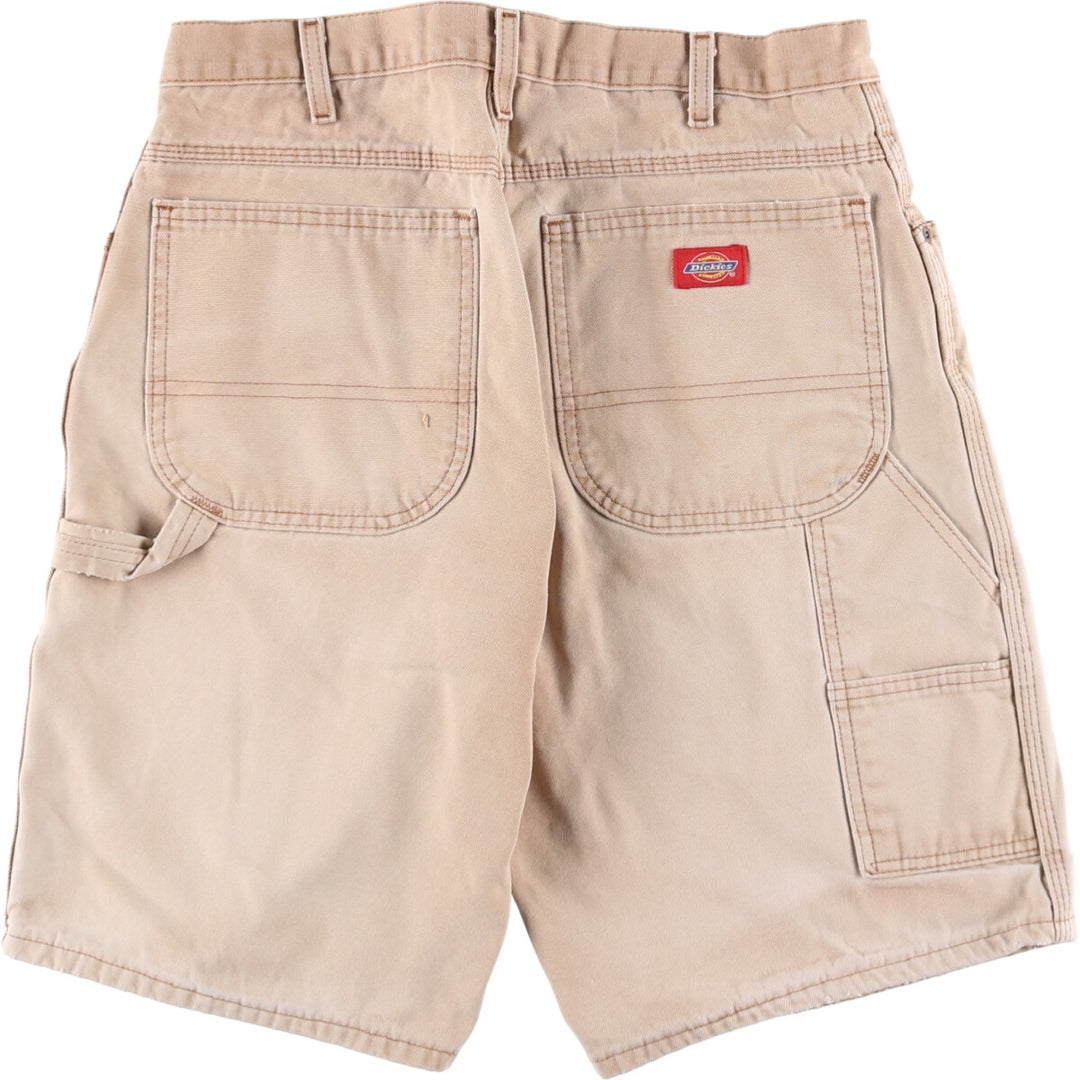 Dickies Relaxed Fit Duck Painter Shorts, Men's, W32 equivalent cotton Beige type Vintage Second Hand