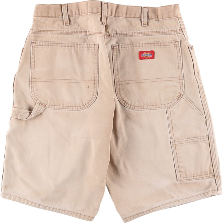 Dickies Relaxed Fit Duck Painter Shorts, Men's, W32 equivalent cotton Beige type Vintage Second Hand