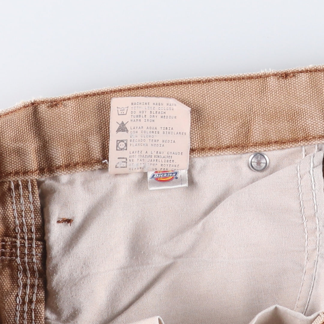 Dickies Relaxed Fit Duck Painter Shorts, Men's, W32 equivalent cotton Beige type Vintage Second Hand