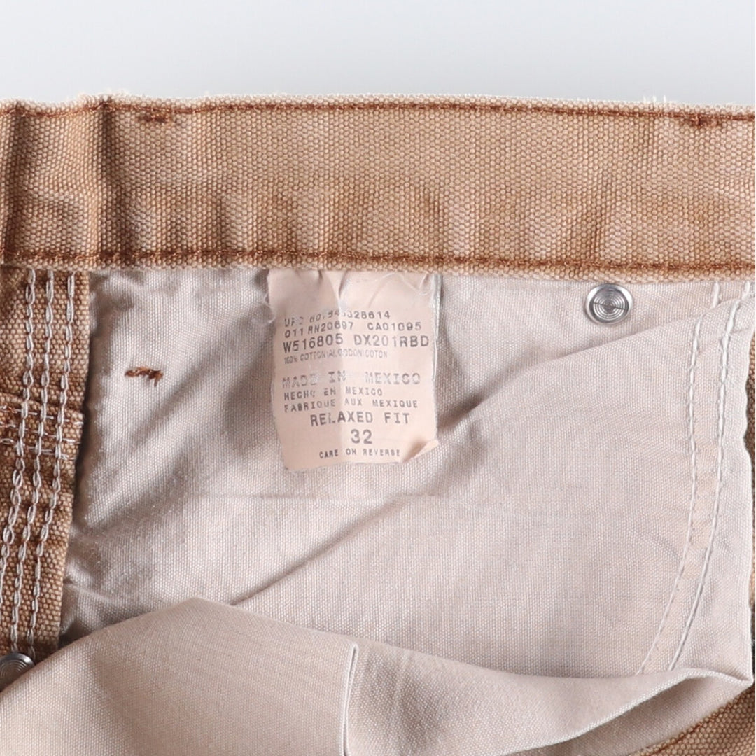 Dickies Relaxed Fit Duck Painter Shorts, Men's, W32 equivalent cotton Beige type Vintage Second Hand