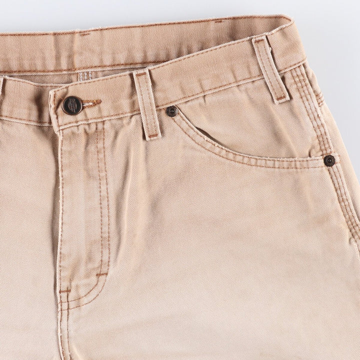 Dickies Relaxed Fit Duck Painter Shorts, Men's, W32 equivalent cotton Beige type Vintage Second Hand
