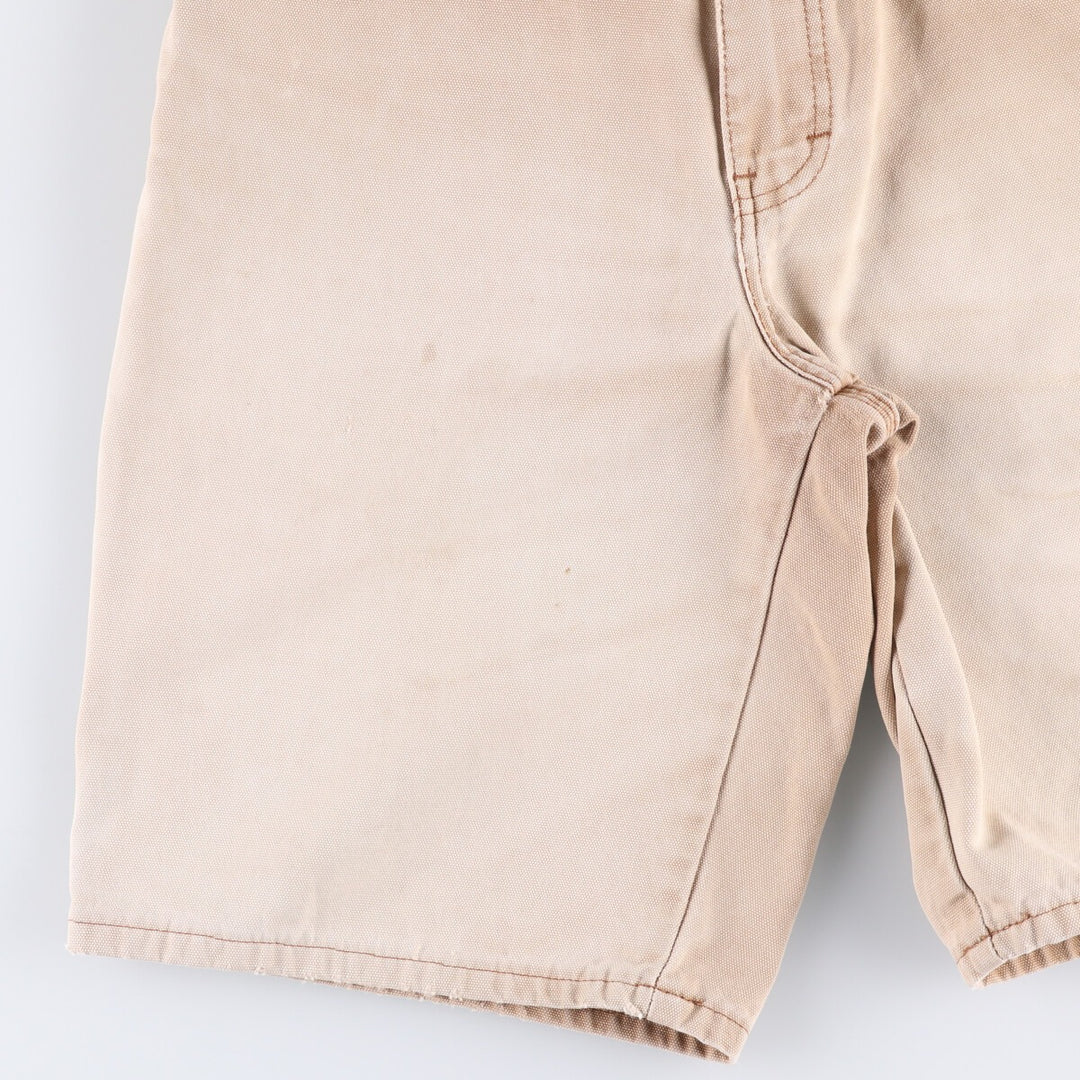 Dickies Relaxed Fit Duck Painter Shorts, Men's, W32 equivalent cotton Beige type Vintage Second Hand