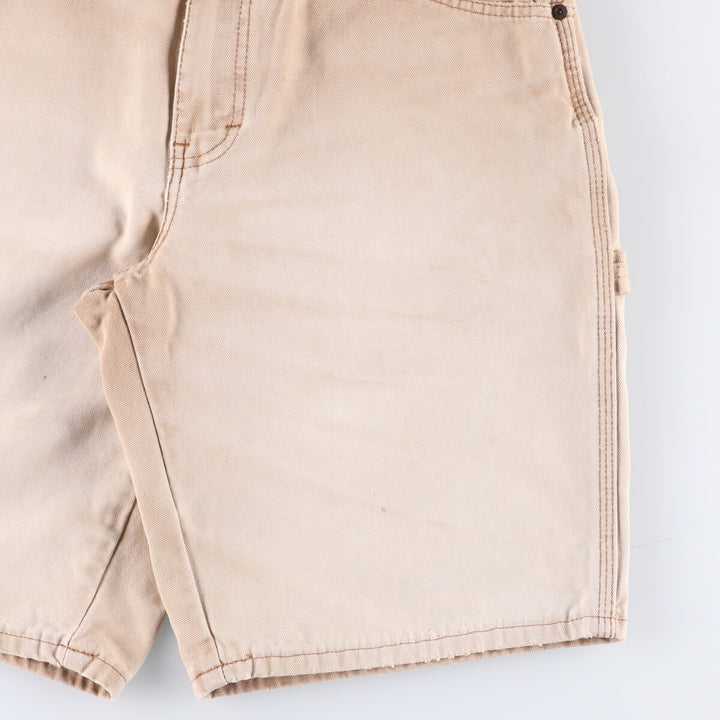 Dickies Relaxed Fit Duck Painter Shorts, Men's, W32 equivalent cotton Beige type Vintage Second Hand