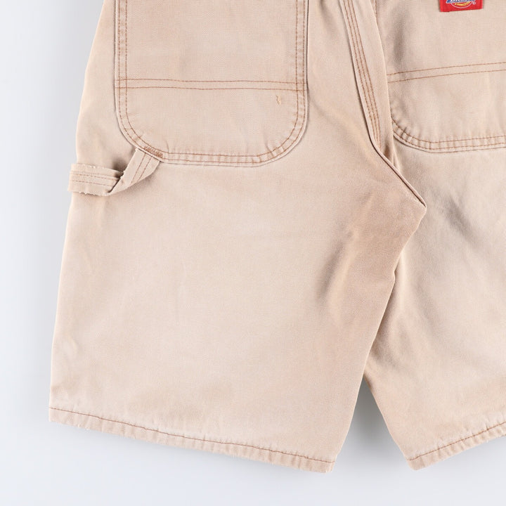 Dickies Relaxed Fit Duck Painter Shorts, Men's, W32 equivalent cotton Beige type Vintage Second Hand