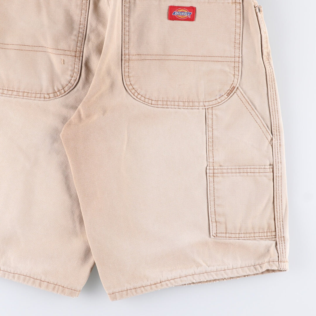 Dickies Relaxed Fit Duck Painter Shorts, Men's, W32 equivalent cotton Beige type Vintage Second Hand