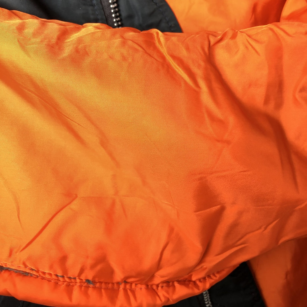 Civilian item 80s-90'S Alpha MA-1 type padded military flight jacket made in USA LARGE equivalent to men's L Nylon Green type dark green Vintage Second Hand