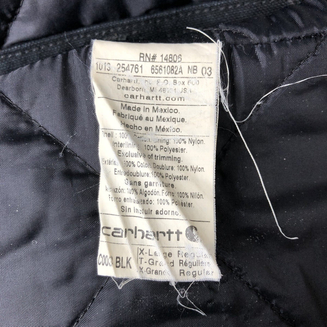 Carhartt Traditional Coat Duck Work Jacket Men's XL cotton black type Vintage Second Hand