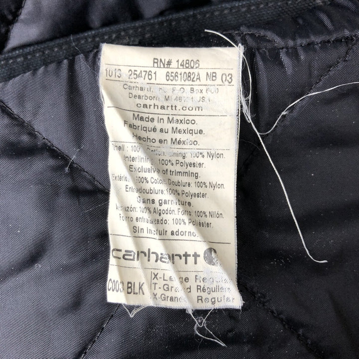 Carhartt Traditional Coat Duck Work Jacket Men's XL cotton black type Vintage Second Hand